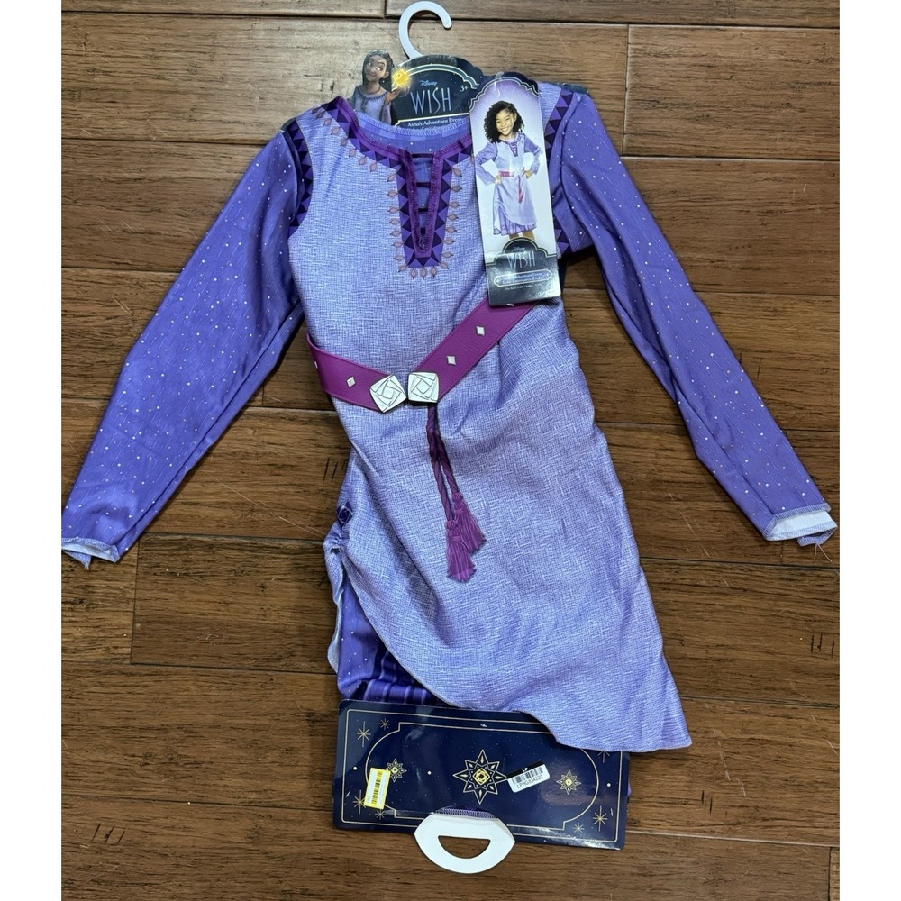 Disney WISH Kids Asha's Adventure Dress Robe  Halloween Costume Size 4-6X NEW! - Picture 3 of 4